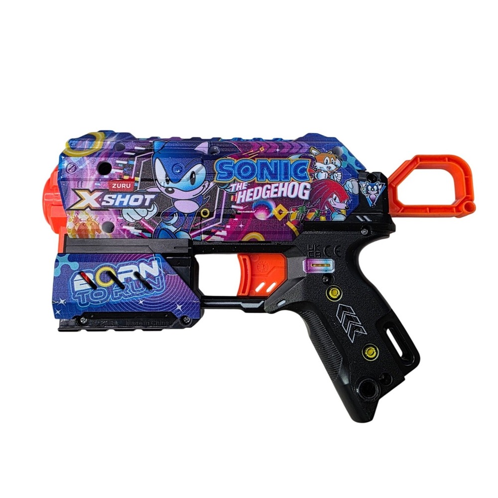 Zuru X-Shot Sonic the Hedgehog Flux Dart Blaster Toy Gun Born Run Sega Skin S2